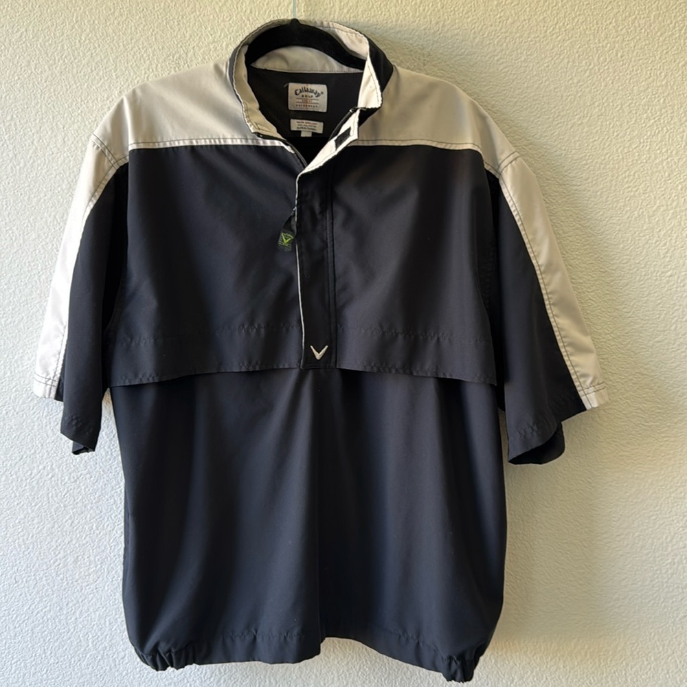 Callaway Golf Shirt Mens Large Sport Outerwear Pockets Short Sleeve Vented